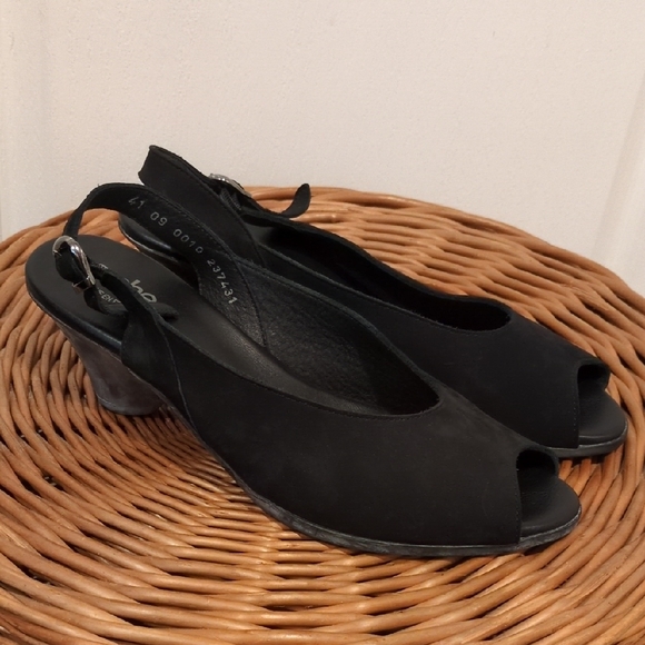 Arche Shoes - Arche Black Leather Slingback Sandals EU 41 / US 10
